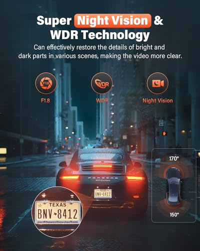Wireless 4k Front and Rear Dual Dashcam