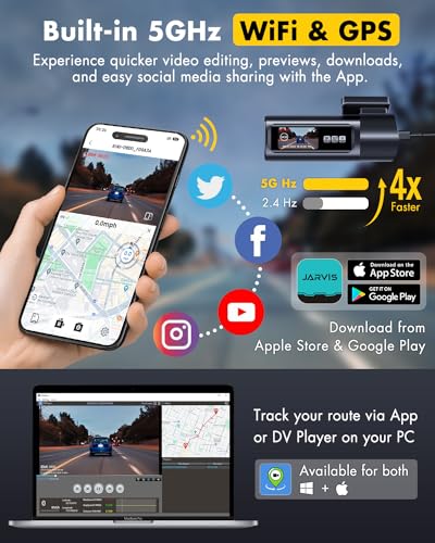 2024 EUKI 5K Dash Cam with WiFi & GPS