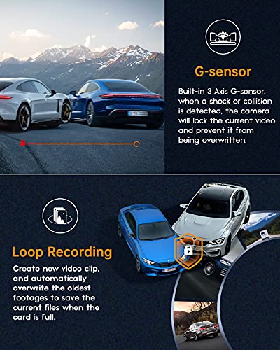 2K WiFi Dash Cam with SD Card - Night Vision