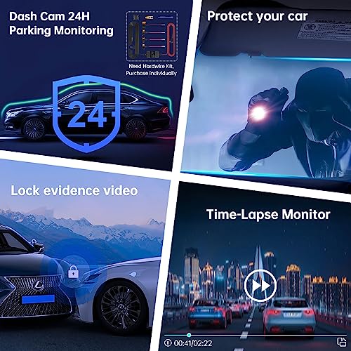 WiFi Dash Cam, Car Camera 2.5K QHD 1440P