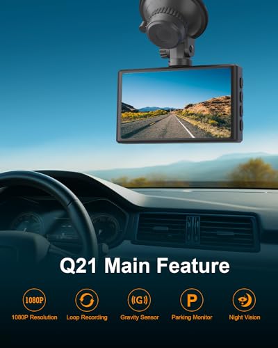 1080P FHD Dash Cam with Free 64G SD Card