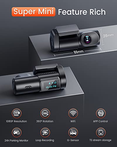 WiFi DashCam - Mini Car Camera with Super Night Vision