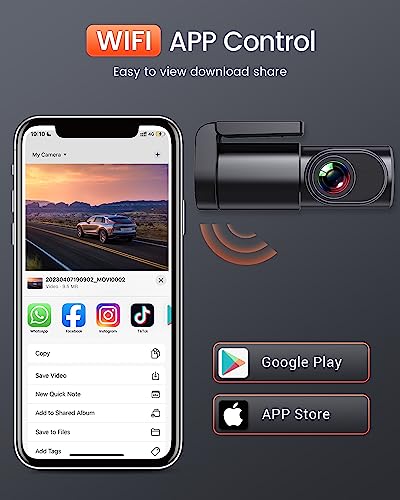 WiFi DashCam - Mini Car Camera with Super Night Vision