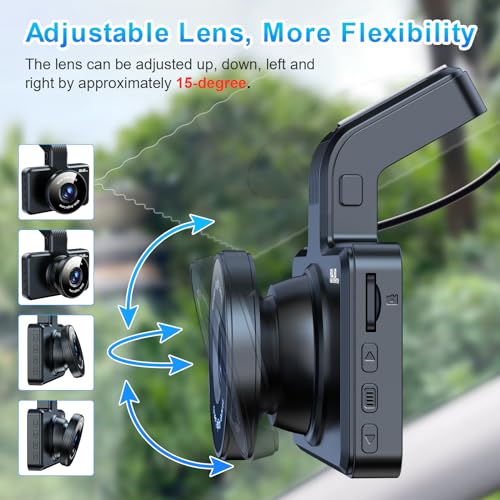Front Dash Cam 1080P, 170° Wide Angle, 64GB