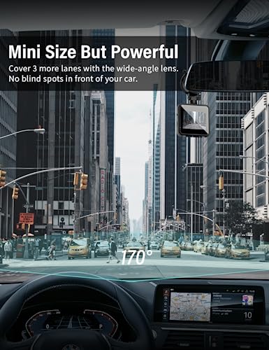 IIWEY 1080P Mini Dash Cam with 64GB SD Card