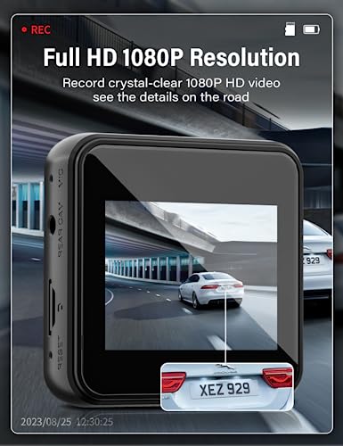 IIWEY 1080P Mini Dash Cam with 64GB SD Card