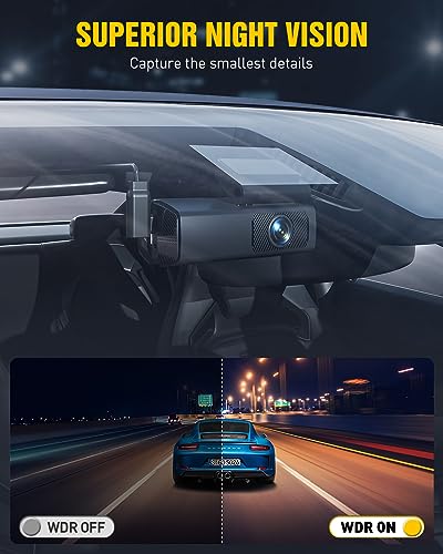 EUKI 4K Dual WiFi Dashcam, Front & Rear