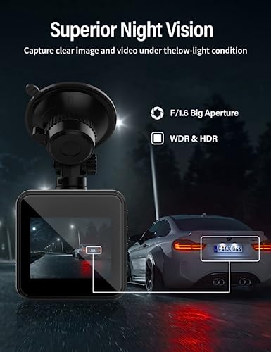 IIWEY 1080P Mini Dash Cam with 64GB SD Card
