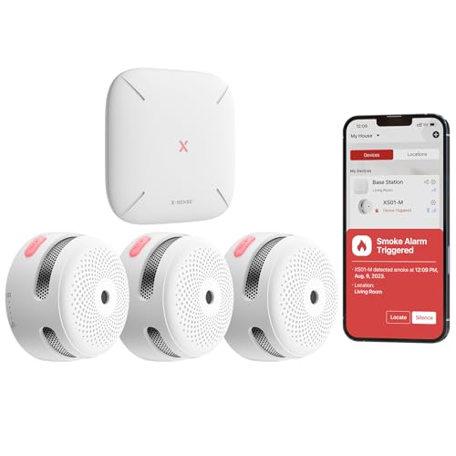 X-Sense Wi-Fi Smoke Alarm with Wireless Interconnection