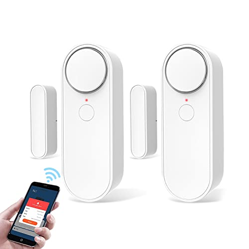 WiFi Door Sensor for Business Burglar Alert - 2 Pack