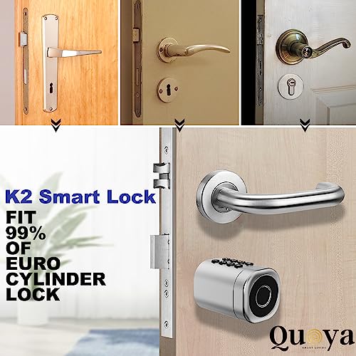 QUOYA K2 Smart Euro Cylinder Door Lock: Keyless Security