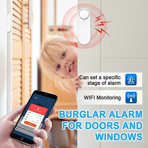 WiFi Door Sensor for Business Burglar Alert - 2 Pack