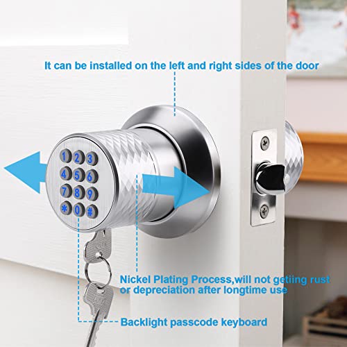 FITNATE Smart Lock Keyless, Waterproof Digital Door Lock