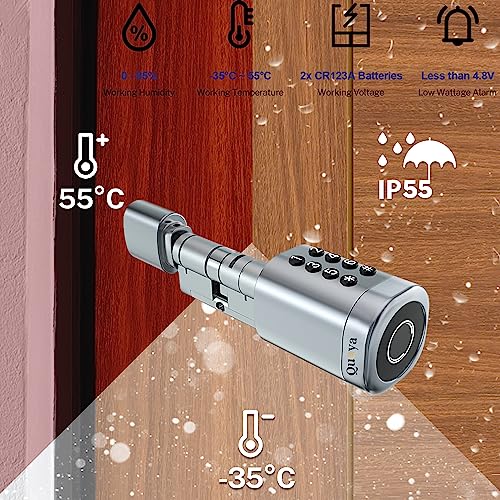 QUOYA K2 Smart Euro Cylinder Door Lock: Keyless Security