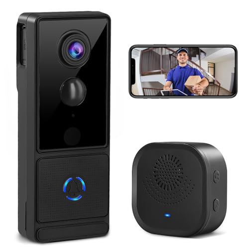 Wireless Video Doorbell Camera with Chime & Alexa