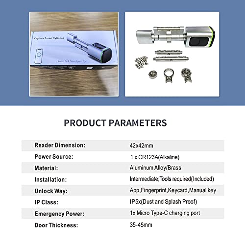 ACNCN 4-in-1 Fingerprint Smart Lock Door Handle