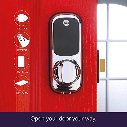 Yale Keyless Door Lock - Chrome, PIN, Tag, Fob