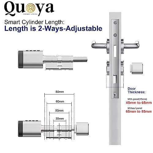 QUOYA K2 Smart Euro Cylinder Door Lock: Keyless Security