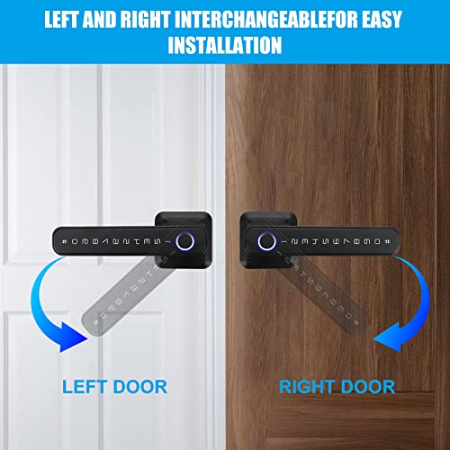 Smart Fingerprint Door Lock - Black