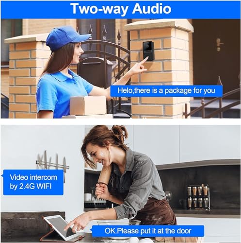 Wireless Video Doorbell Camera - Smart Security with Chime