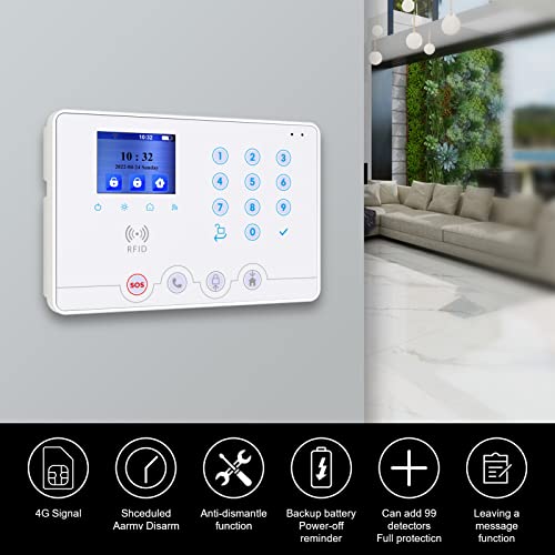 WiFi 4G RFID Home Alarm System, Wireless Burglar Kit