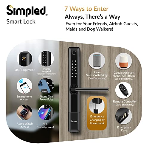 SlimSeries Smart Entry Door Lock with Fingerprint & Bluetooth Access