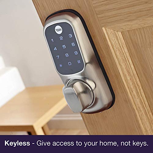 Yale Keyless Door Lock - Chrome, PIN, Tag, Fob
