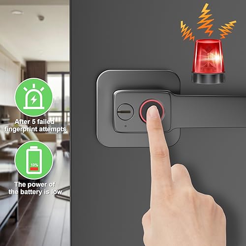 FITNATE Biometric Fingerprint Smart Lock - App Controlled