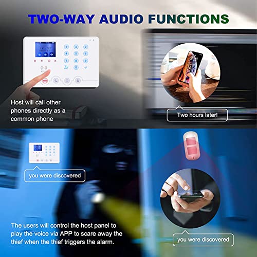WiFi 4G RFID Home Alarm System, Wireless Burglar Kit