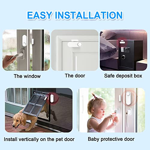 WiFi Door Sensor for Business Burglar Alert - 2 Pack