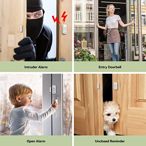 Wireless Door and Window Alarm Sensor - 2 Pack