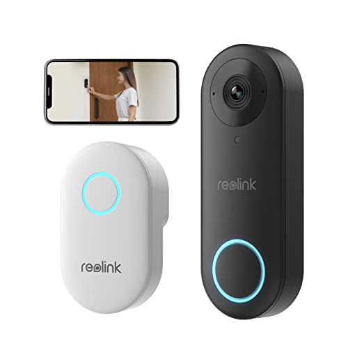 2K WiFi Video Doorbell with Chime & Wide Angle
