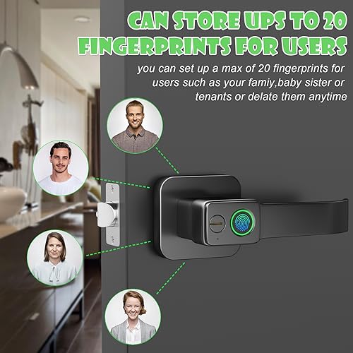 FITNATE Biometric Fingerprint Smart Lock - App Controlled