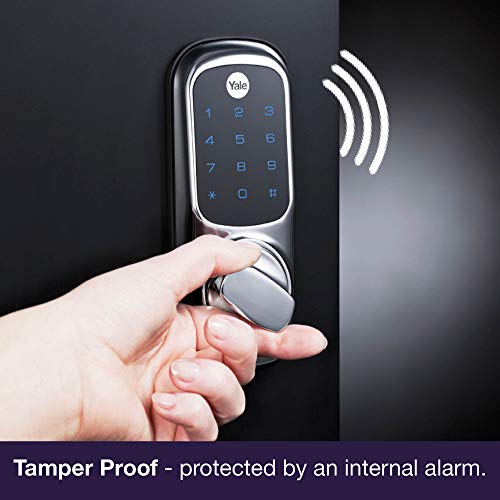 Yale Keyless Door Lock - Chrome, PIN, Tag, Fob