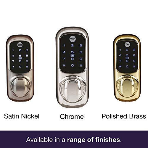 Yale Keyless Door Lock - Chrome, PIN, Tag, Fob