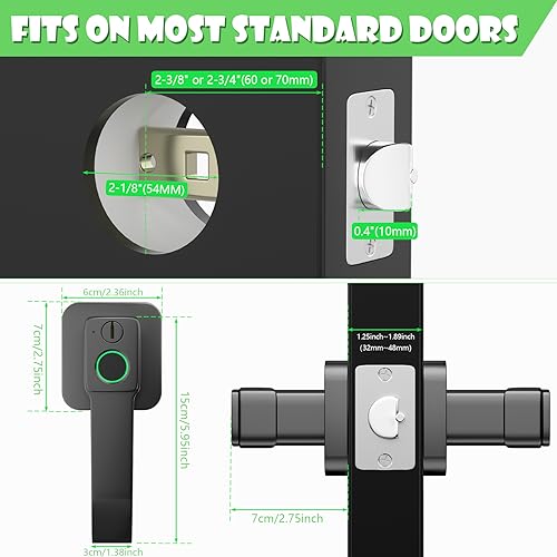 FITNATE Biometric Fingerprint Smart Lock - App Controlled