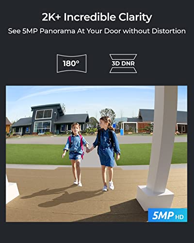 2K WiFi Video Doorbell with Chime & Wide Angle