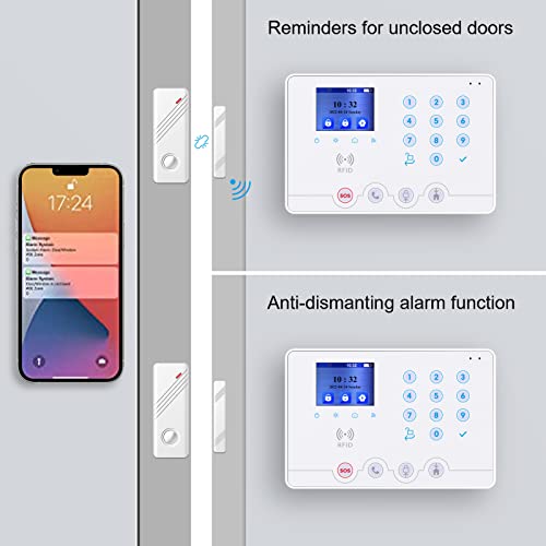 WiFi 4G RFID Home Alarm System, Wireless Burglar Kit