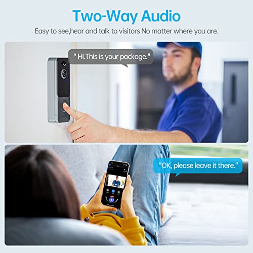 Wireless Video Doorbell Camera with Chime - 1080P