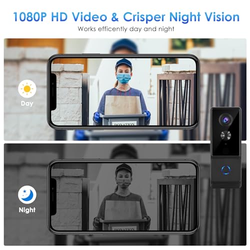 Wireless Video Doorbell Camera with Chime & Alexa