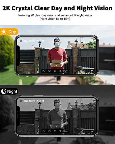 Wireless Video Doorbell with Alexa, Motion Detection