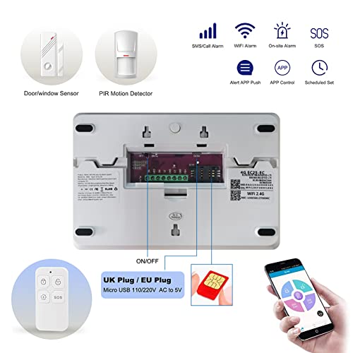 WiFi 4G RFID Home Alarm System, Wireless Burglar Kit