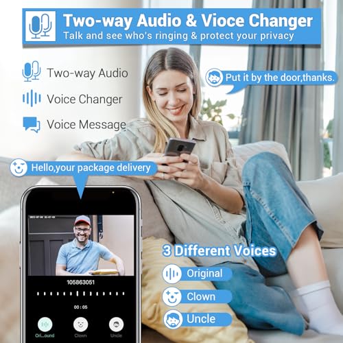 Smart Wireless Video Doorbell Camera with Two-Way Audio