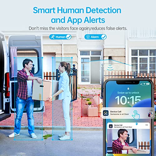 Wireless Video Doorbell Camera with Chime - 1080P