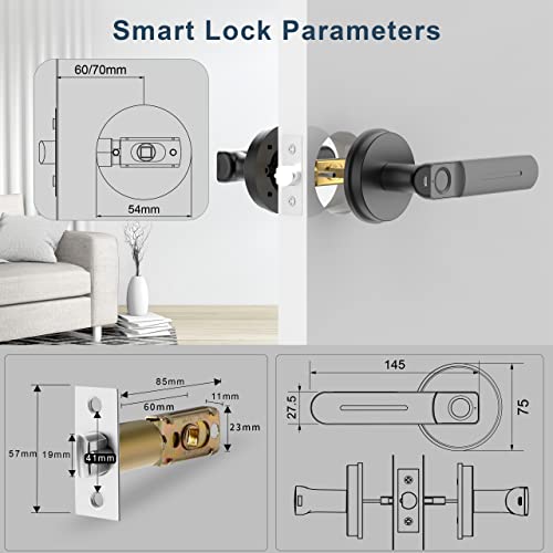 BIWIBON Fingerprint Door Lock: Smart, Digital, Adjustable Handle