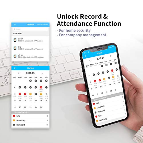 Smart Lock: Rainproof, Fingerprint & WiFi - Alexa/Google Support