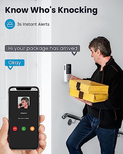Wireless Video Doorbell with Chime - 1080P HD