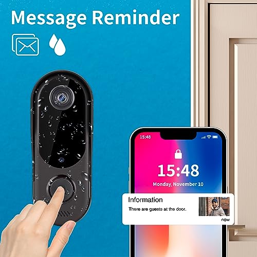 WiFi Video Doorbell Camera with Two-Way Audio & Chime