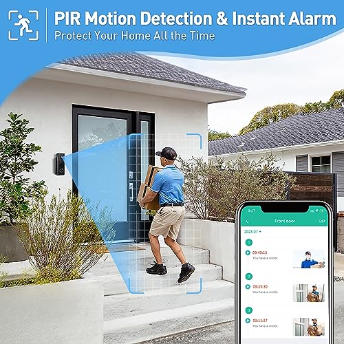 Wireless Doorbell Camera: HD Video, Motion Detection, Audio
