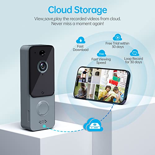 Wireless Video Doorbell Camera with Chime - 1080P
